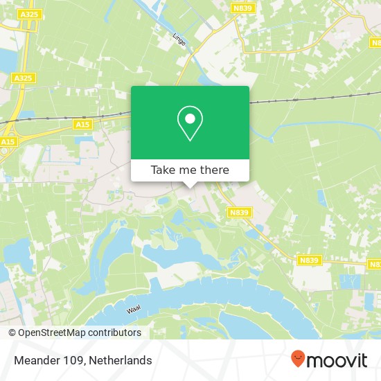 Meander 109, 6681 TC Bemmel map