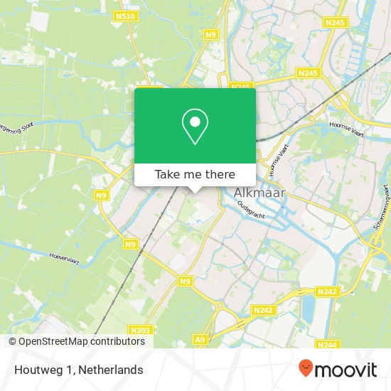 Houtweg 1, 1815 DP Alkmaar map