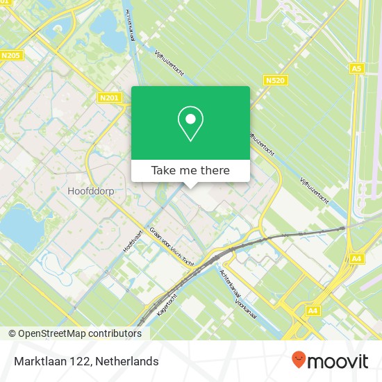 Marktlaan 122, Marktlaan 122, 2132 DM Hoofddorp, Nederland map