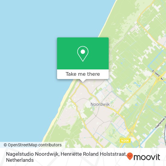 Nagelstudio Noordwijk, Henriëtte Roland Holststraat Karte