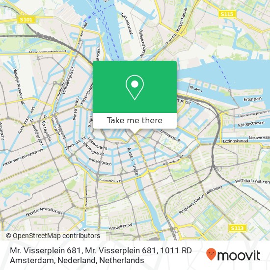 Mr. Visserplein 681, Mr. Visserplein 681, 1011 RD Amsterdam, Nederland map