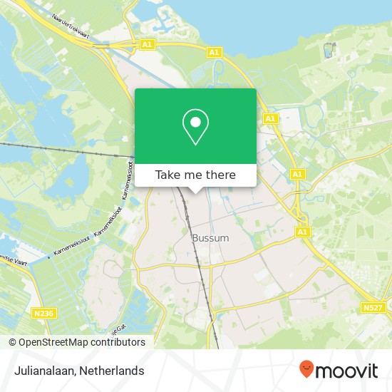 Julianalaan, 1412 GT Naarden map