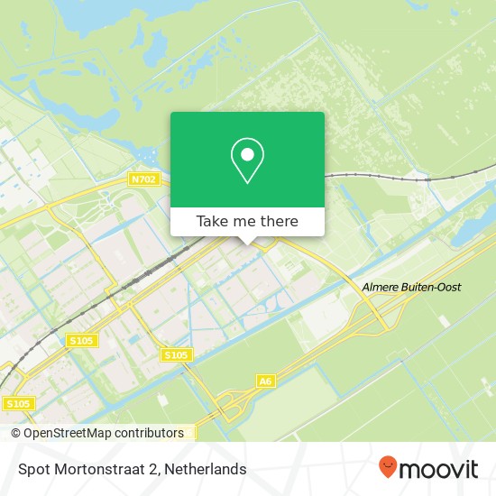 Spot Mortonstraat 2, 1336 CW Almere-Buiten Karte