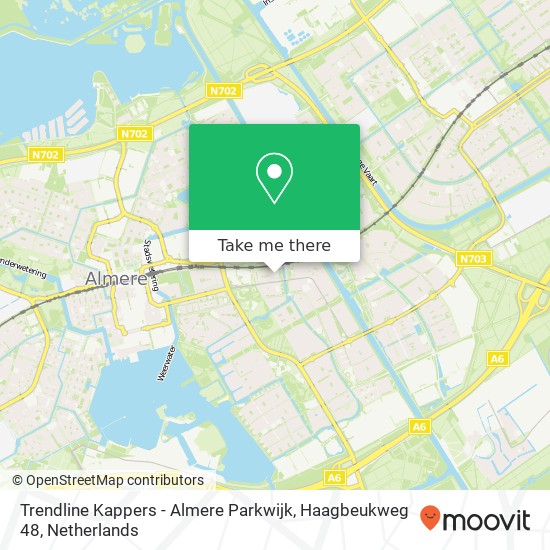 Trendline Kappers - Almere Parkwijk, Haagbeukweg 48 map