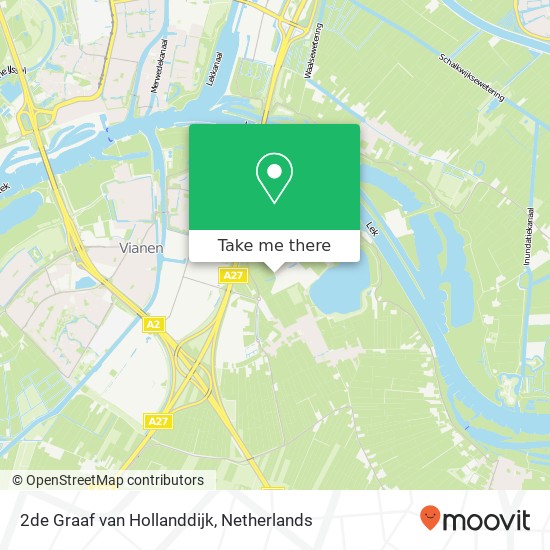 2de Graaf van Hollanddijk, 4124 Vianen Karte