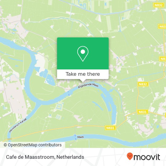 Cafe de Maasstroom, Maasdijk map