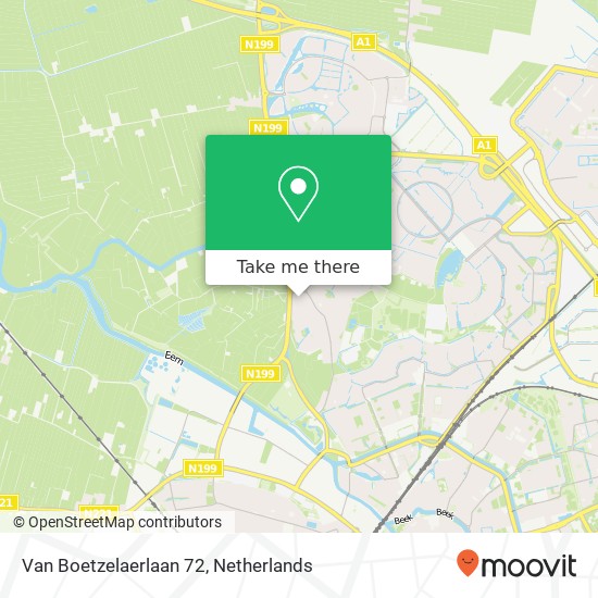 Van Boetzelaerlaan 72, 3828 NS Hoogland map