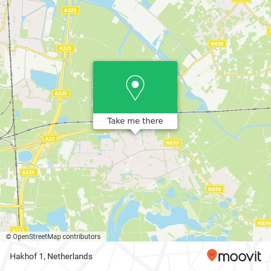 Hakhof 1, 6681 GE Bemmel map