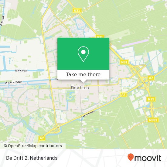 De Drift 2, 9203 GH Drachten map