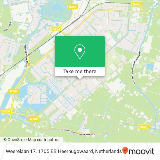 Weerelaan 17, 1705 EB Heerhugowaard Karte