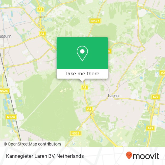 Kannegieter Laren BV, Rijksweg West 37 map