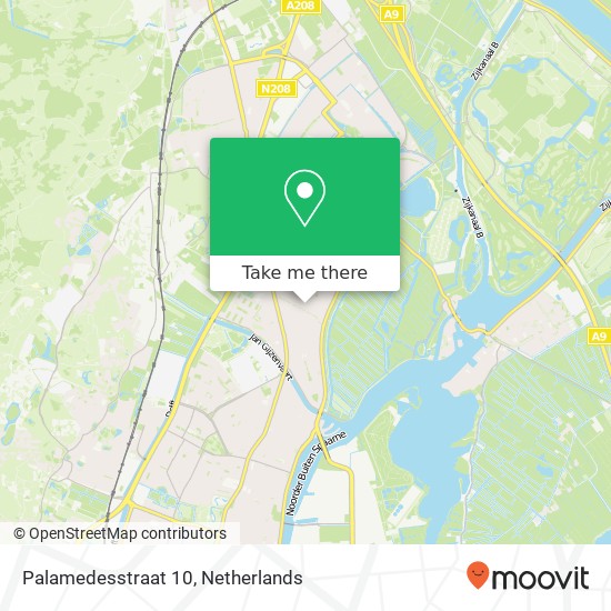 Palamedesstraat 10, 2026 VX Haarlem map