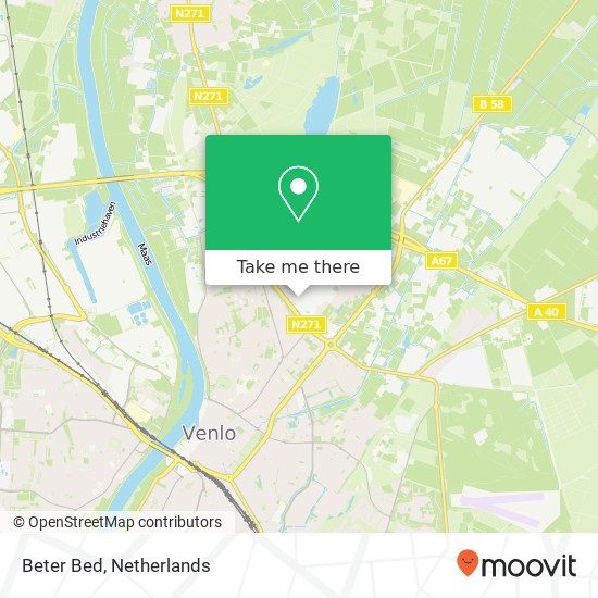 Beter Bed, Nijmeegseweg 12 map