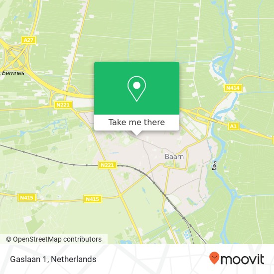 Gaslaan 1, 3741 WJ Baarn map