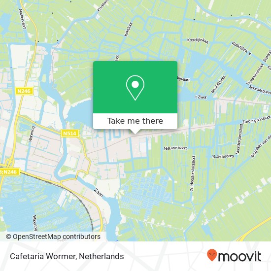Cafetaria Wormer, Dorpsstraat 183 map
