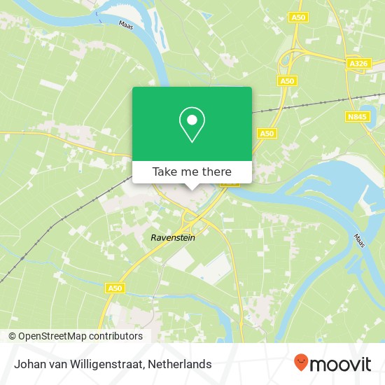 Johan van Willigenstraat, 5371 Ravenstein Karte