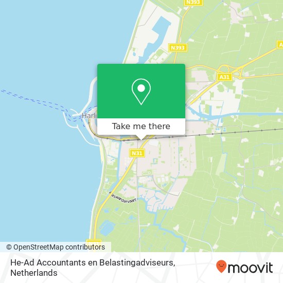 He-Ad Accountants en Belastingadviseurs, Oosterparkweg 6 map