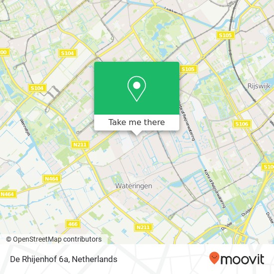 De Rhijenhof 6a, 2548 AA Den Haag Karte