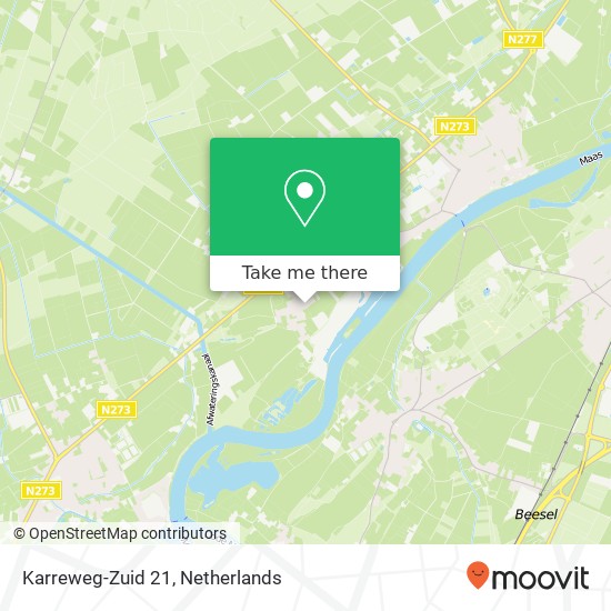 Karreweg-Zuid 21, 5995 MD Kesseleik Karte