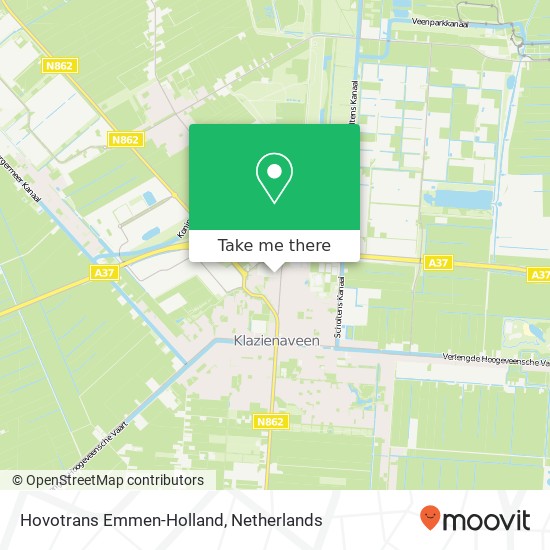 Hovotrans Emmen-Holland Karte