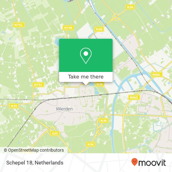 Schepel 18, 7641 JG Wierden map