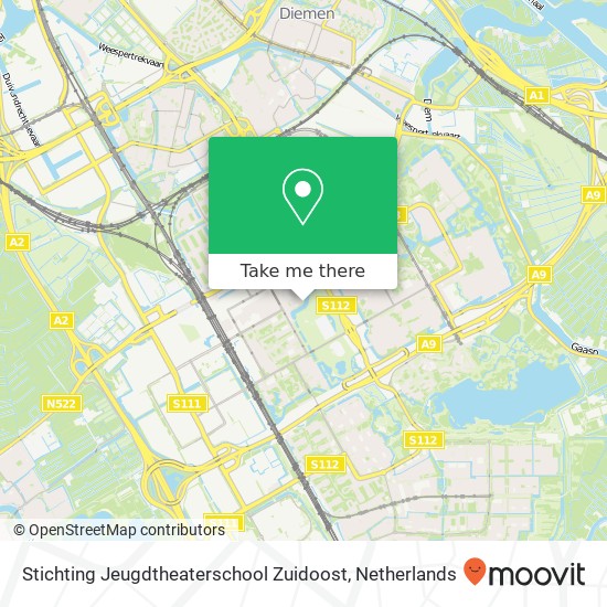 Stichting Jeugdtheaterschool Zuidoost, Anton de Komplein 240 map