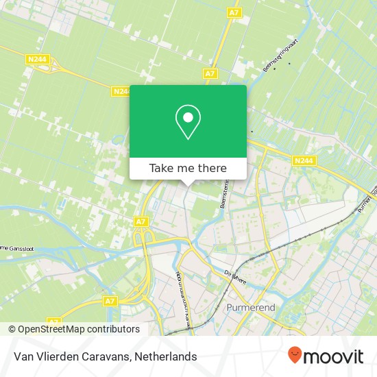 Van Vlierden Caravans, Purmerenderweg 113 map