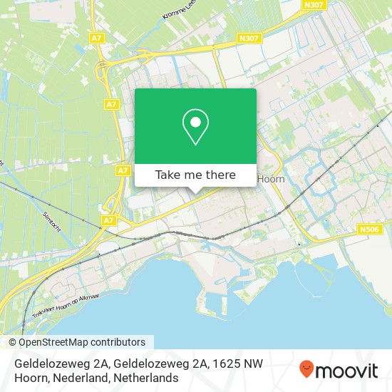 Geldelozeweg 2A, Geldelozeweg 2A, 1625 NW Hoorn, Nederland Karte