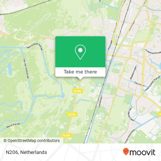 N206, 2111 Aerdenhout map