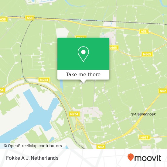 Fokke A J, Dekkersweg 7 map