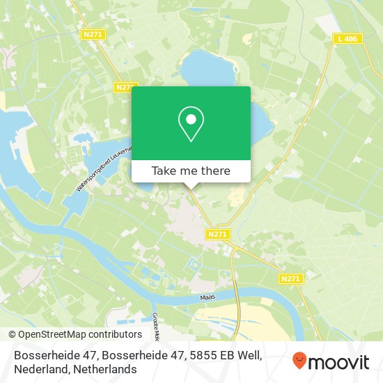 Bosserheide 47, Bosserheide 47, 5855 EB Well, Nederland Karte