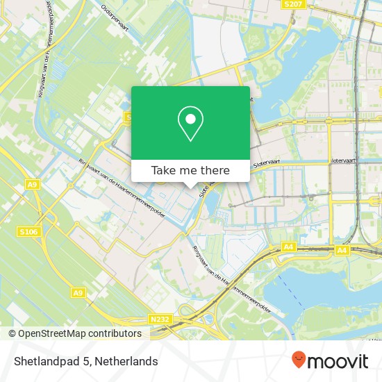 Shetlandpad 5, 1060 MD Amsterdam Karte