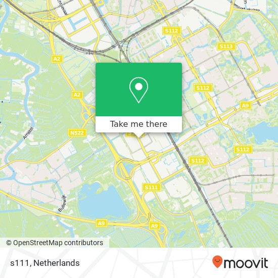 s111, 1101 Amsterdam Karte