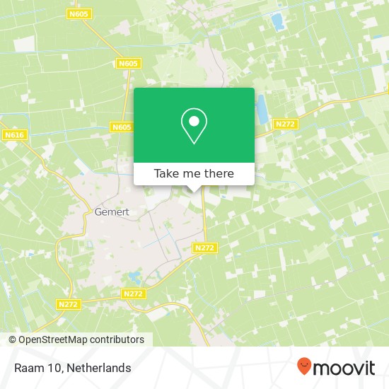 Raam 10, 5422 WX Gemert map