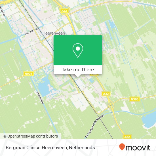Bergman Clinics Heerenveen, Griend 1 Karte