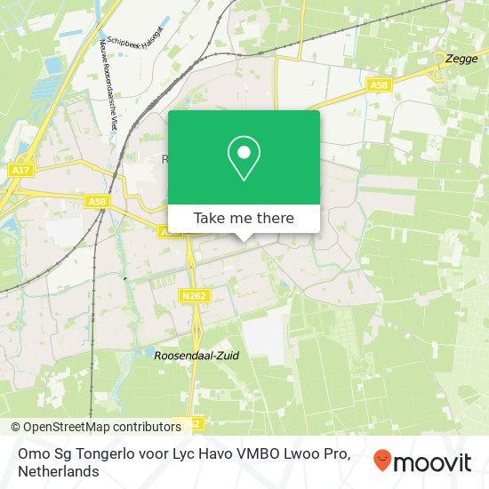 Omo Sg Tongerlo voor Lyc Havo VMBO Lwoo Pro, Bovendonk 115 Karte