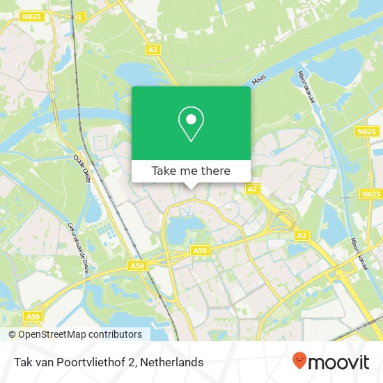 Tak van Poortvliethof 2, 5237 CK 's-Hertogenbosch map