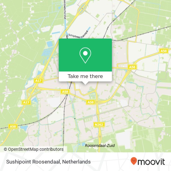 Sushipoint Roosendaal map
