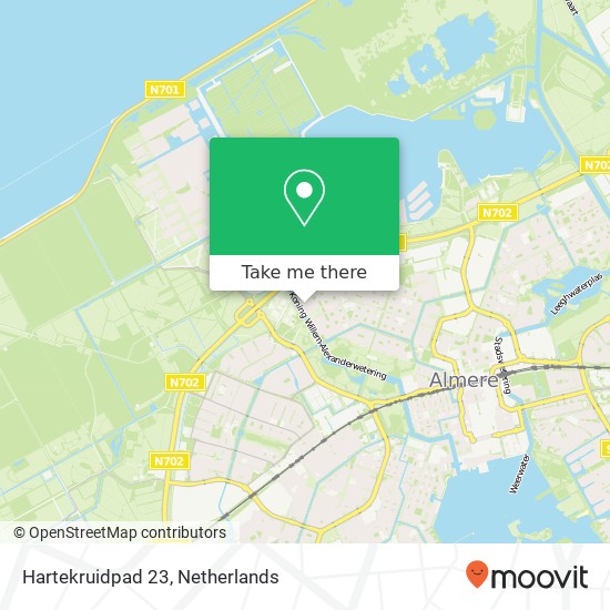 Hartekruidpad 23, 1313 JJ Almere-Stad map