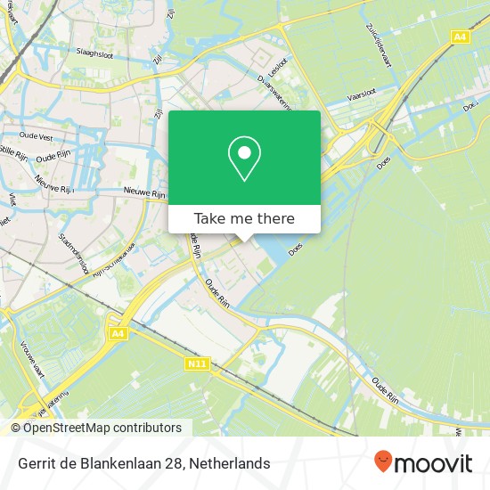 Gerrit de Blankenlaan 28, 2351 EM Leiderdorp map