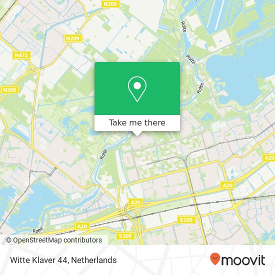 Witte Klaver 44, 3069 DL Rotterdam Karte