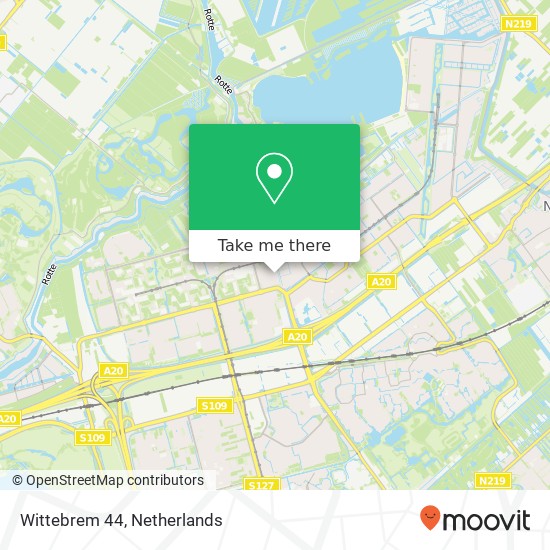 Wittebrem 44, 3068 TM Rotterdam map