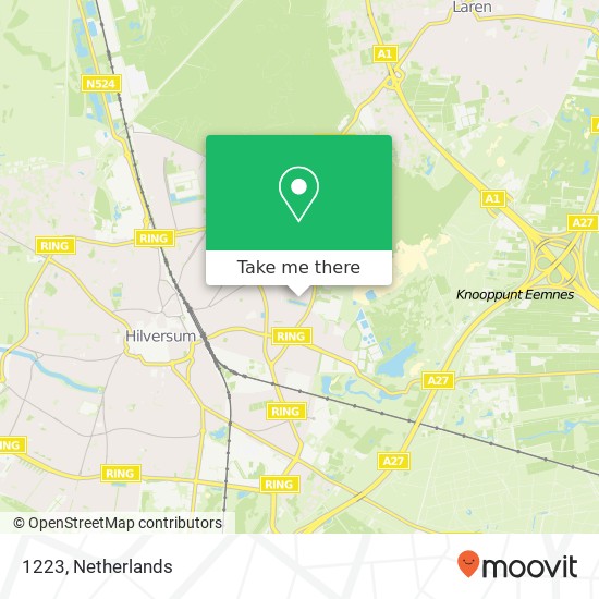 1223, 1223 Hilversum, Nederland Karte