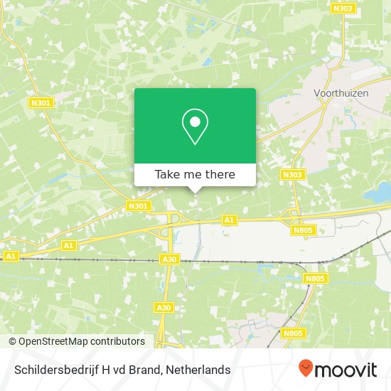 Schildersbedrijf H vd Brand, Nijkerkerweg 183 map