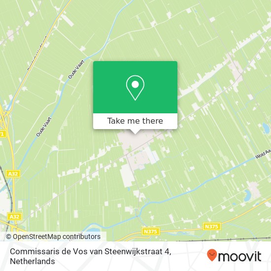 Commissaris de Vos van Steenwijkstraat 4, 7961 CK Ruinerwold Karte