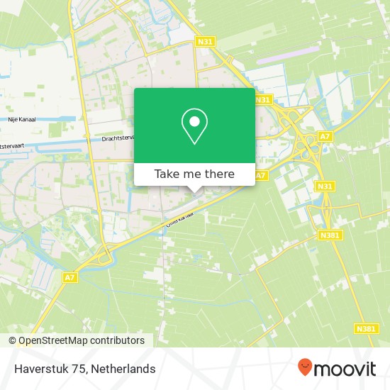 Haverstuk 75, 9203 JD Drachten map