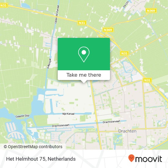 Het Helmhout 75, 9206 AZ Drachten map