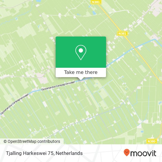 Tjalling Harkeswei 75, 9241 HL Wijnjewoude map