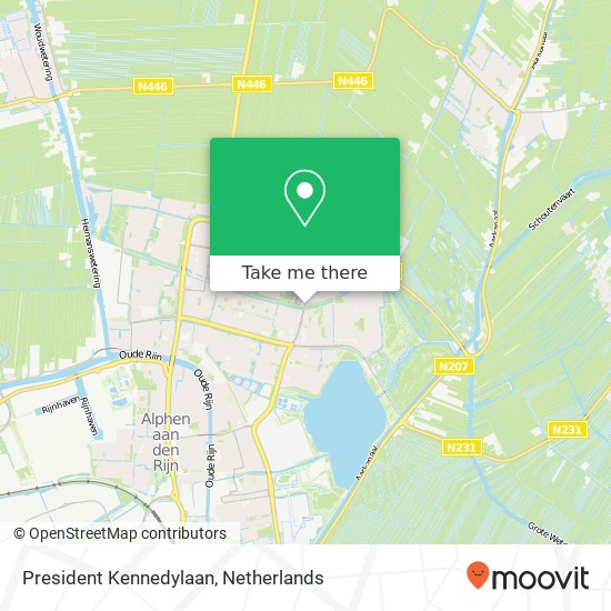President Kennedylaan, 2402 Alphen aan den Rijn map