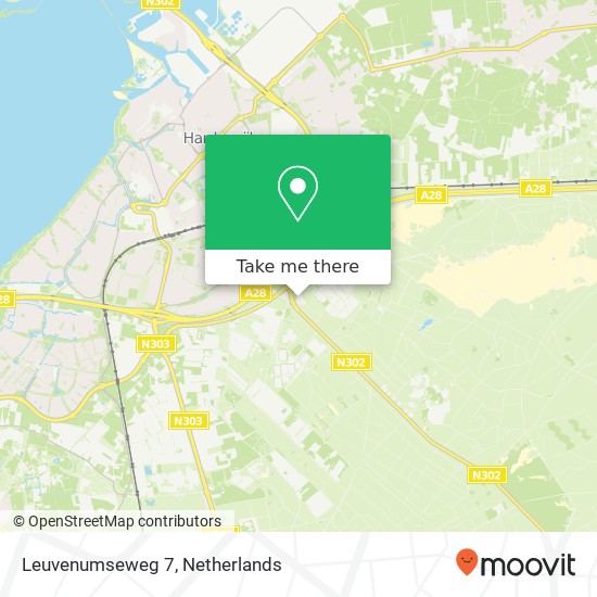 Leuvenumseweg 7, Leuvenumseweg 7, 3847 LA Harderwijk, Nederland Karte